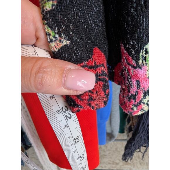 Free People Black Asian Rose Boho Whimsigoth Lace Cutout Crochet Mini Dress 2 - Picture 10 of 12